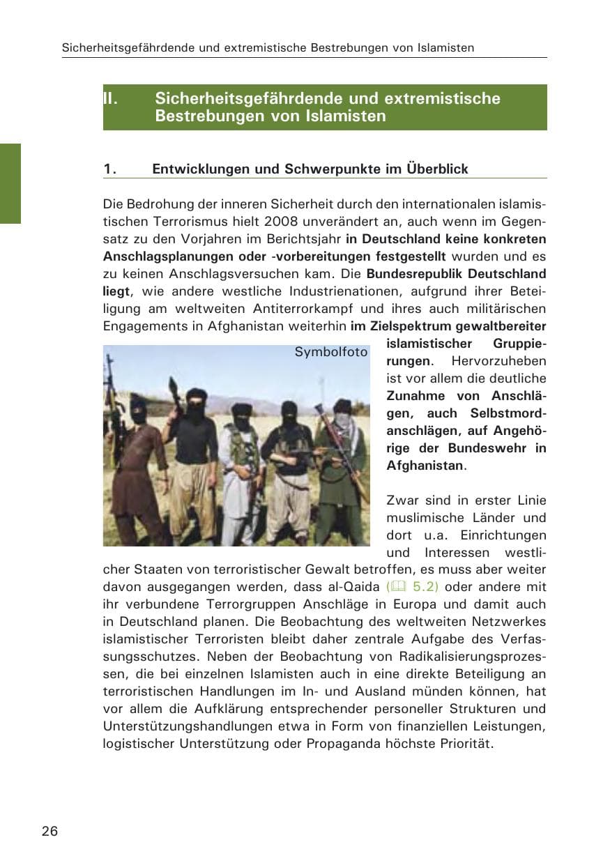 Seite 28 des Verfassungsschutzbericht 2008 Hamburg