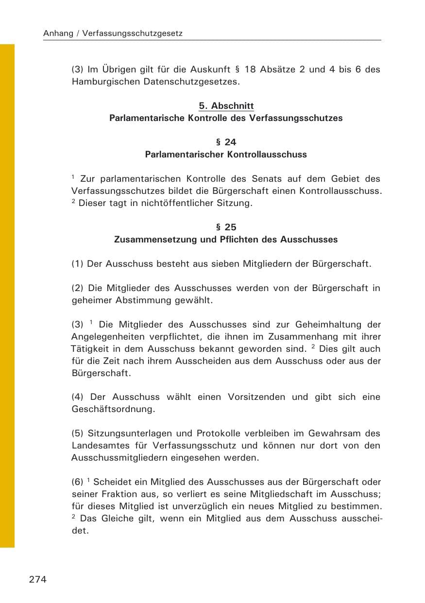 Seite 276 des Verfassungsschutzbericht 2008 Hamburg