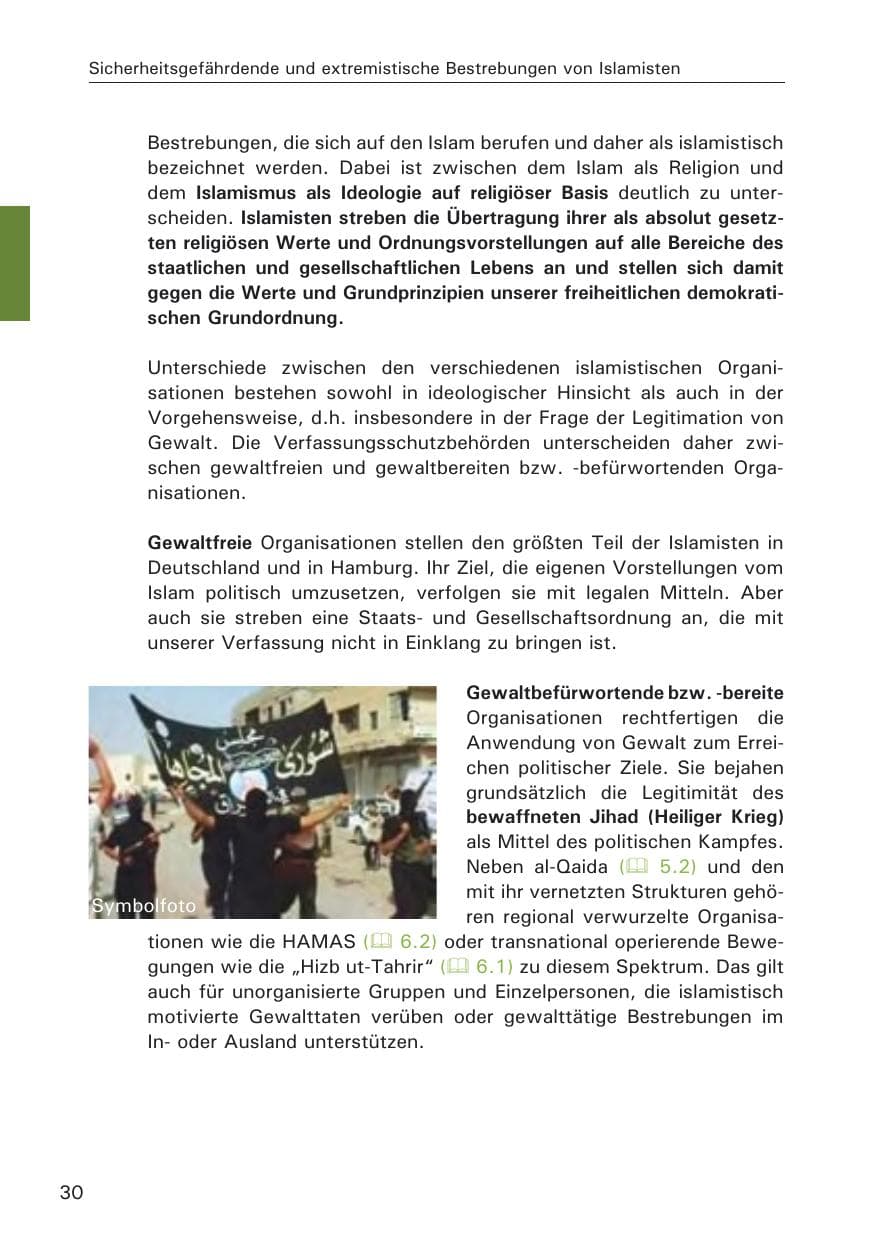 Seite 32 des Verfassungsschutzbericht 2008 Hamburg