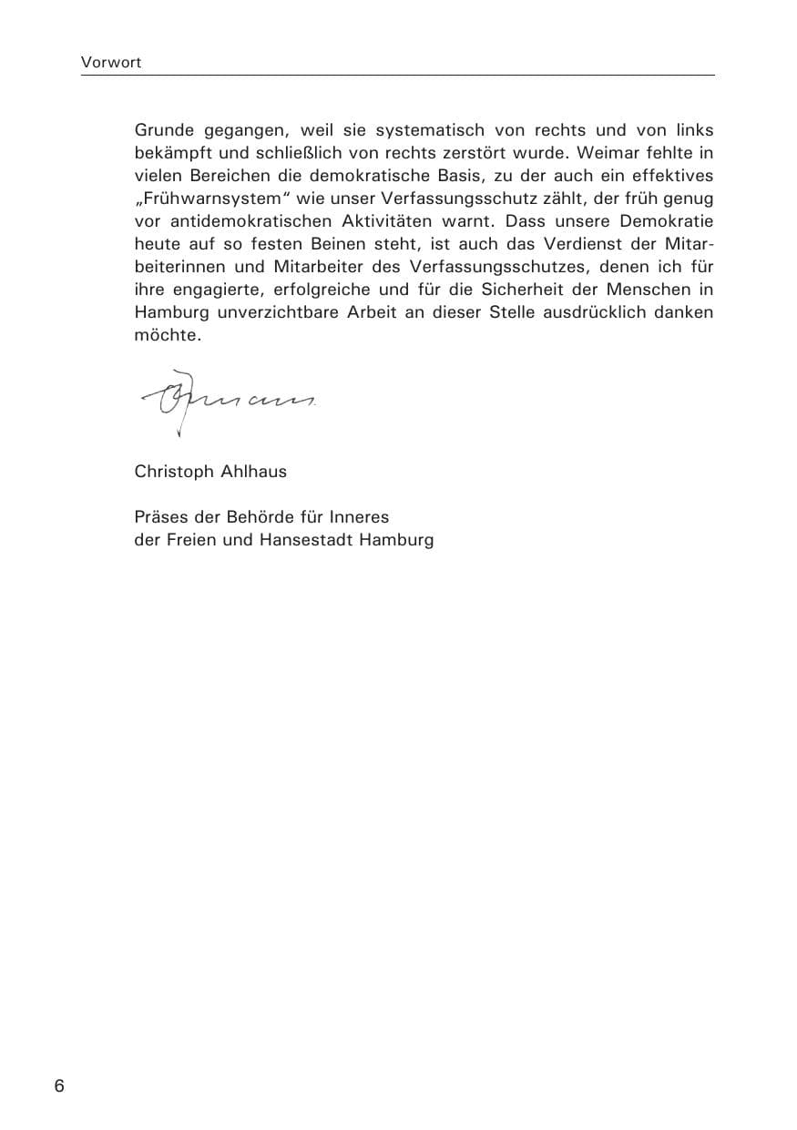 Seite 8 des Verfassungsschutzbericht 2008 Hamburg