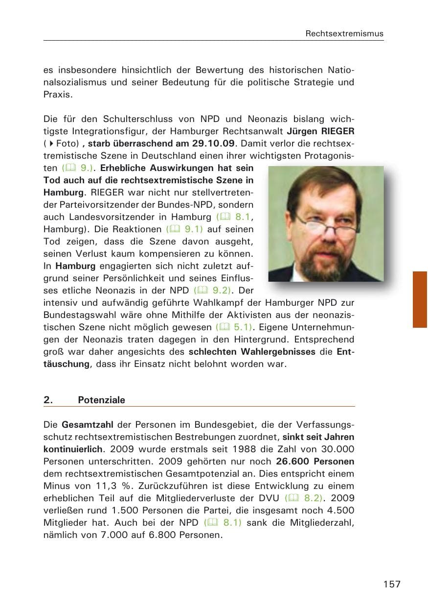 Seite 159 des Verfassungsschutzbericht 2009 Hamburg