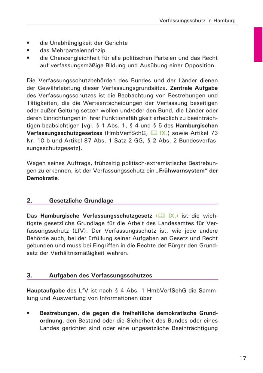 Seite 19 des Verfassungsschutzbericht 2009 Hamburg