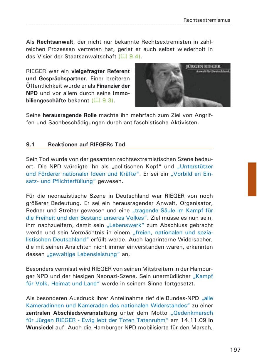 Seite 199 des Verfassungsschutzbericht 2009 Hamburg