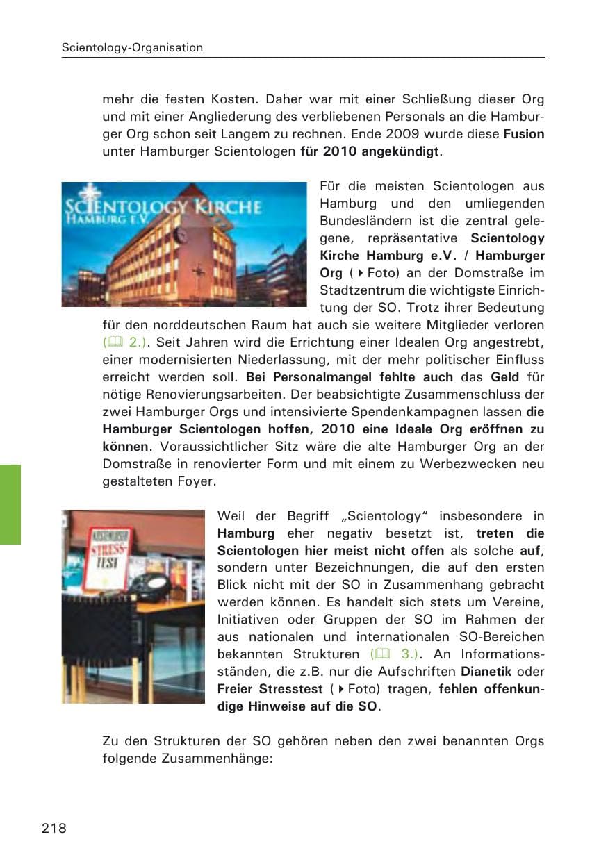 Seite 220 des Verfassungsschutzbericht 2009 Hamburg