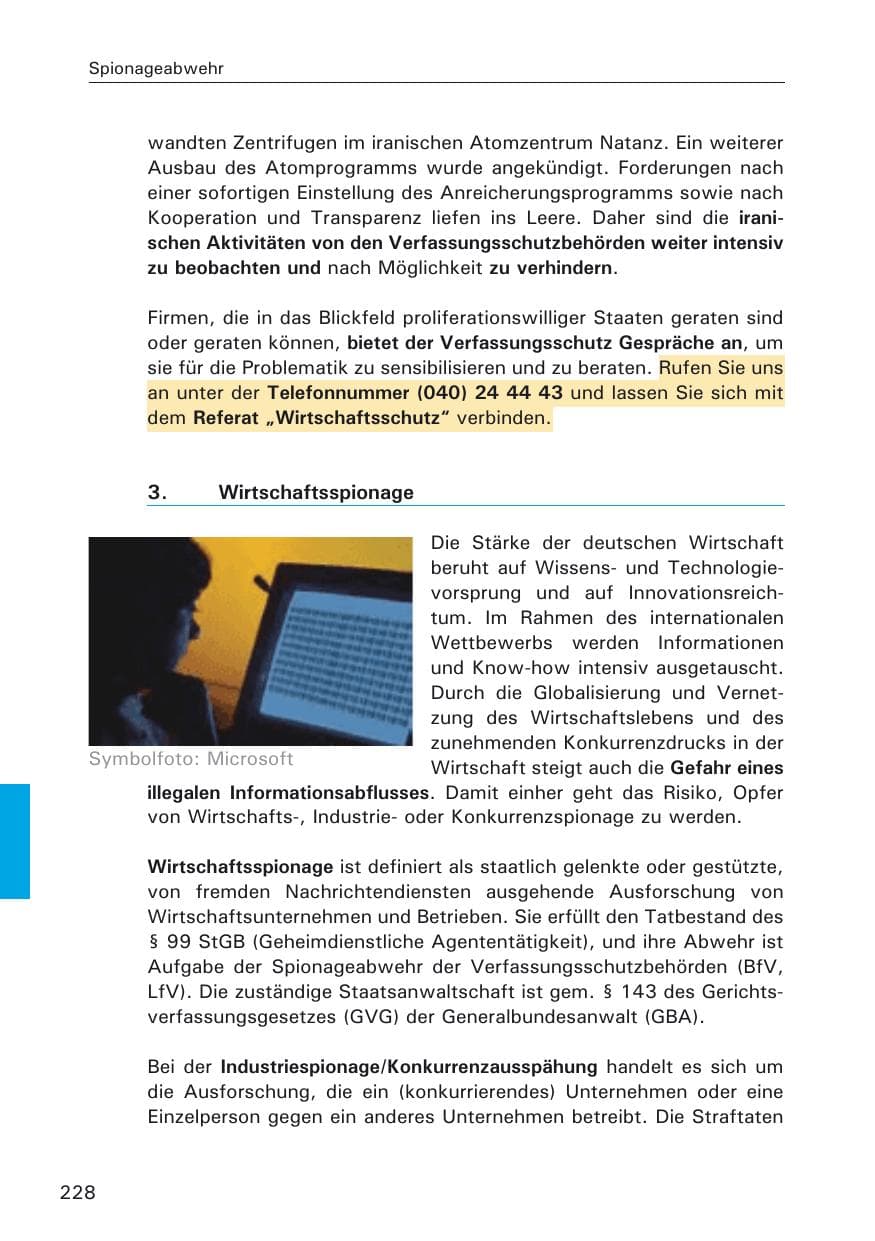 Seite 230 des Verfassungsschutzbericht 2009 Hamburg
