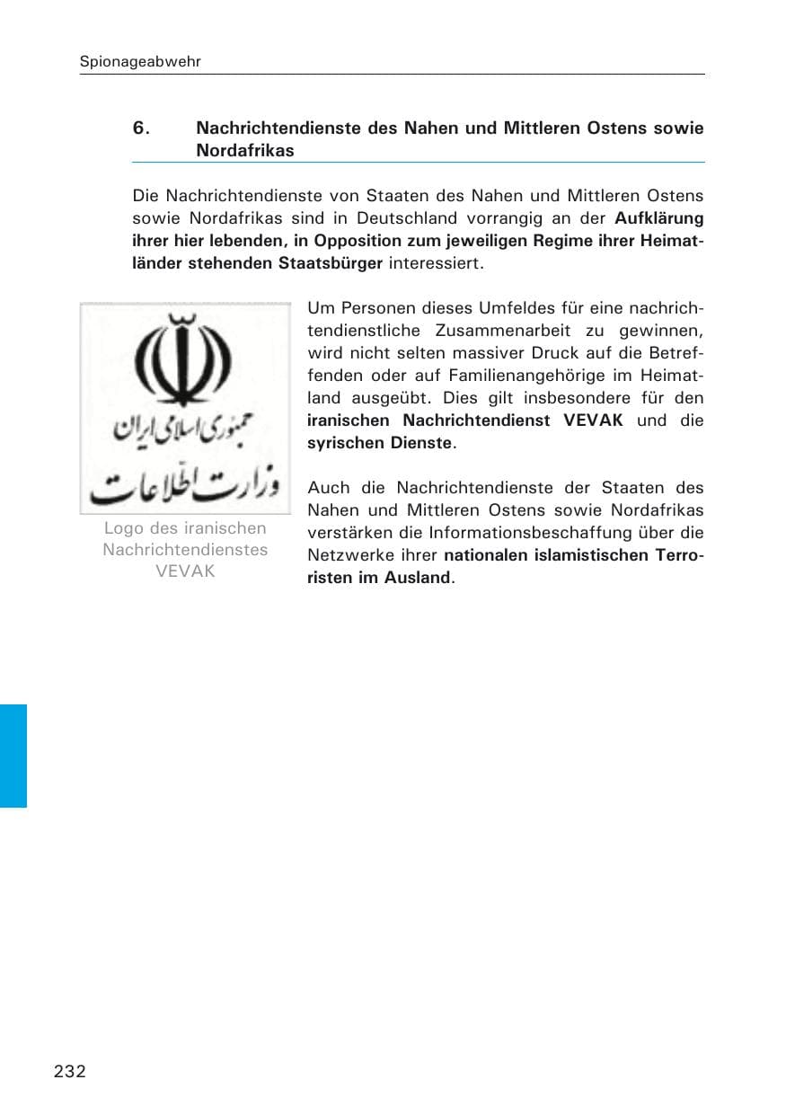 Seite 234 des Verfassungsschutzbericht 2009 Hamburg