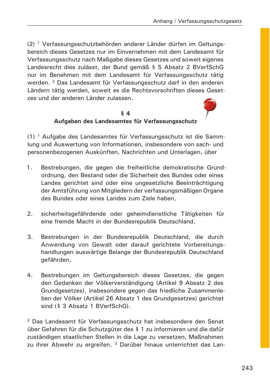 Seite 245 des Verfassungsschutzbericht 2009 Hamburg