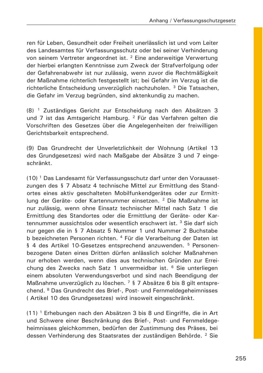 Seite 257 des Verfassungsschutzbericht 2009 Hamburg