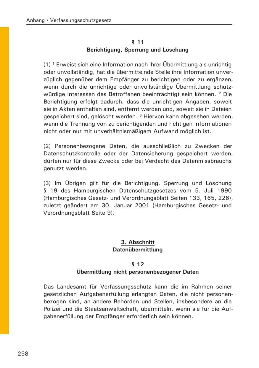 Seite 260 des Verfassungsschutzbericht 2009 Hamburg