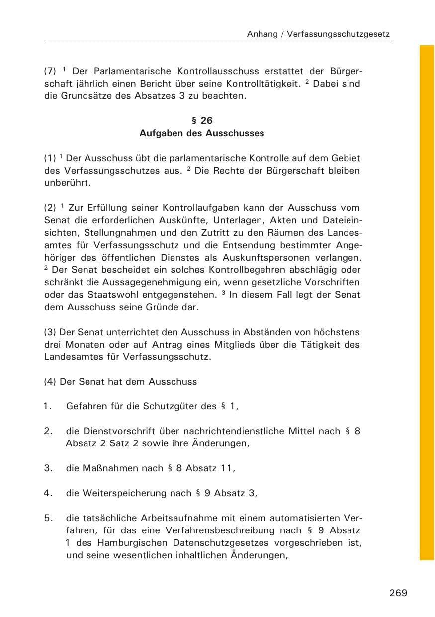 Seite 271 des Verfassungsschutzbericht 2009 Hamburg