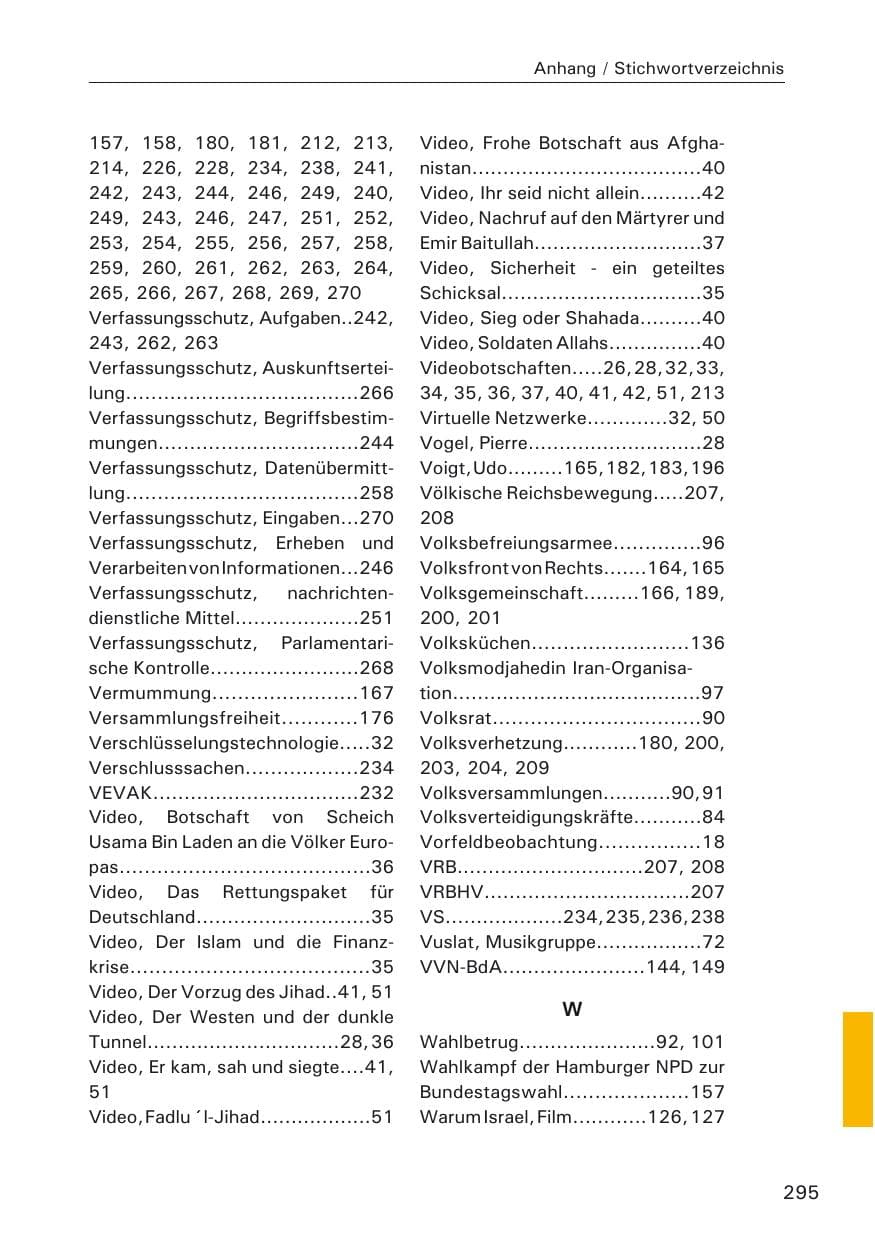 Seite 297 des Verfassungsschutzbericht 2009 Hamburg
