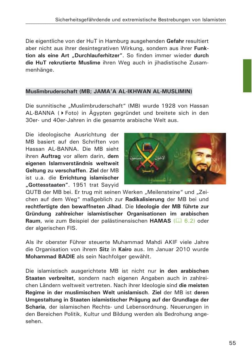 Seite 57 des Verfassungsschutzbericht 2009 Hamburg