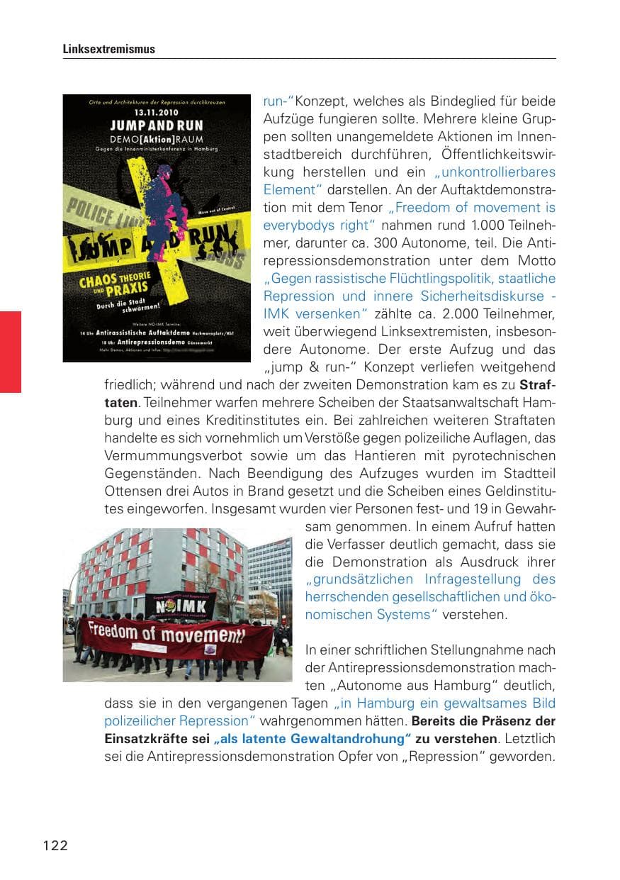 Seite 123 des Verfassungsschutzbericht 2010 Hamburg