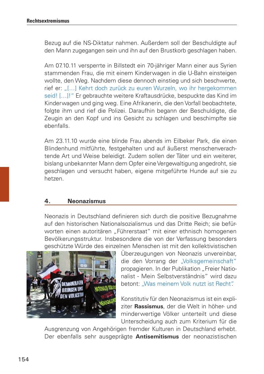 Seite 155 des Verfassungsschutzbericht 2010 Hamburg