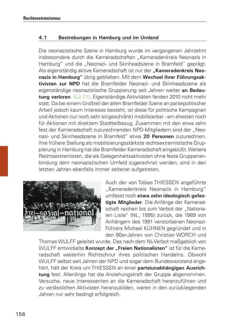 Seite 157 des Verfassungsschutzbericht 2010 Hamburg