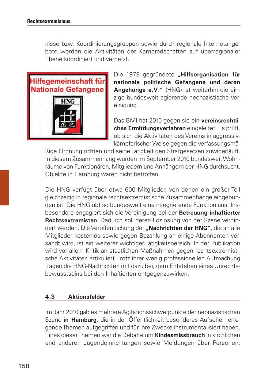 Seite 159 des Verfassungsschutzbericht 2010 Hamburg