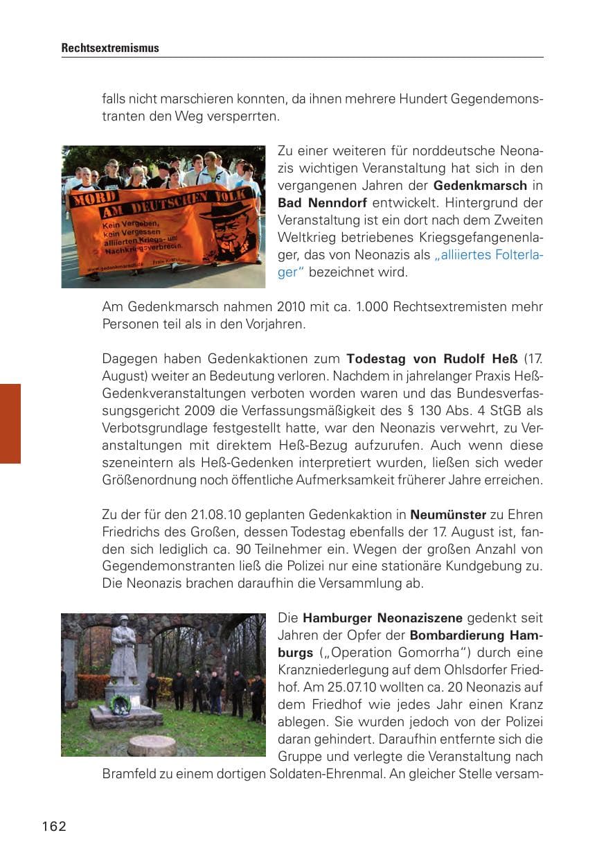 Seite 163 des Verfassungsschutzbericht 2010 Hamburg