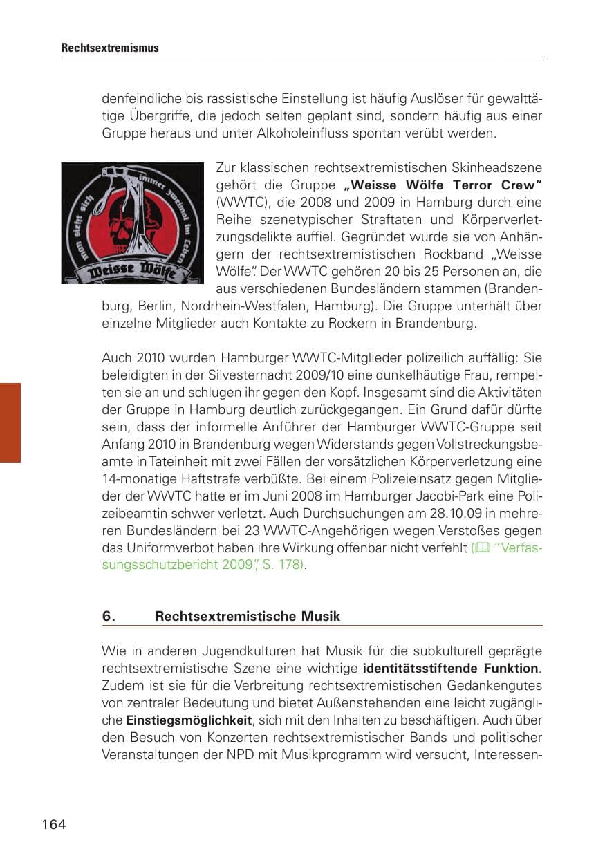 Seite 165 des Verfassungsschutzbericht 2010 Hamburg