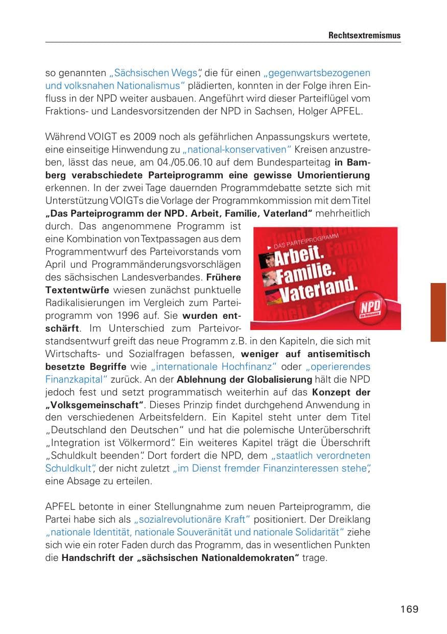 Seite 170 des Verfassungsschutzbericht 2010 Hamburg