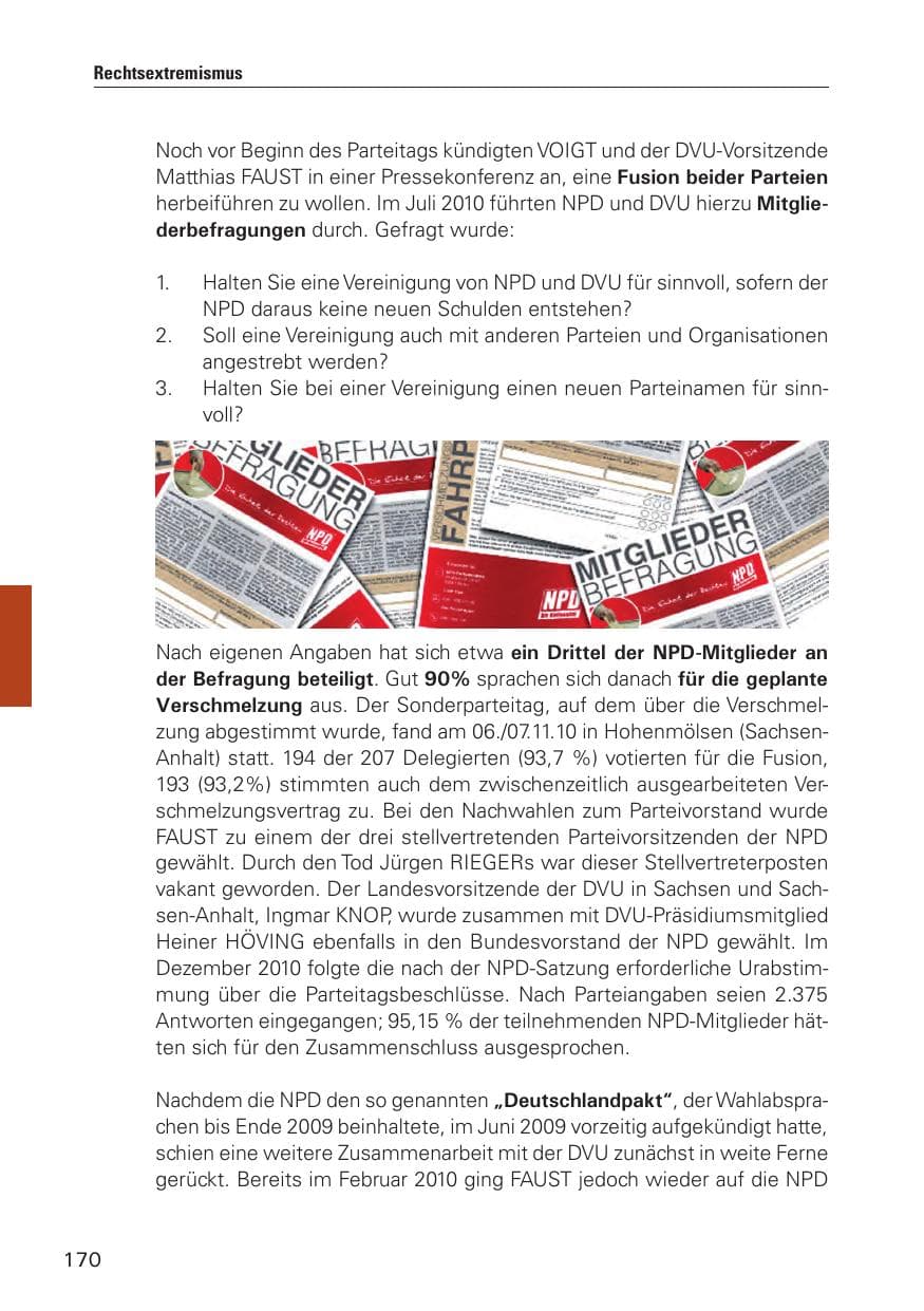 Seite 171 des Verfassungsschutzbericht 2010 Hamburg