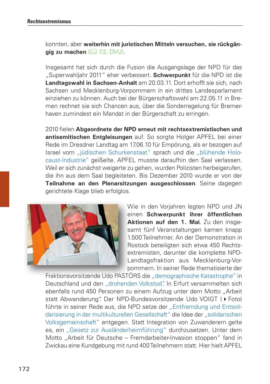 Seite 173 des Verfassungsschutzbericht 2010 Hamburg