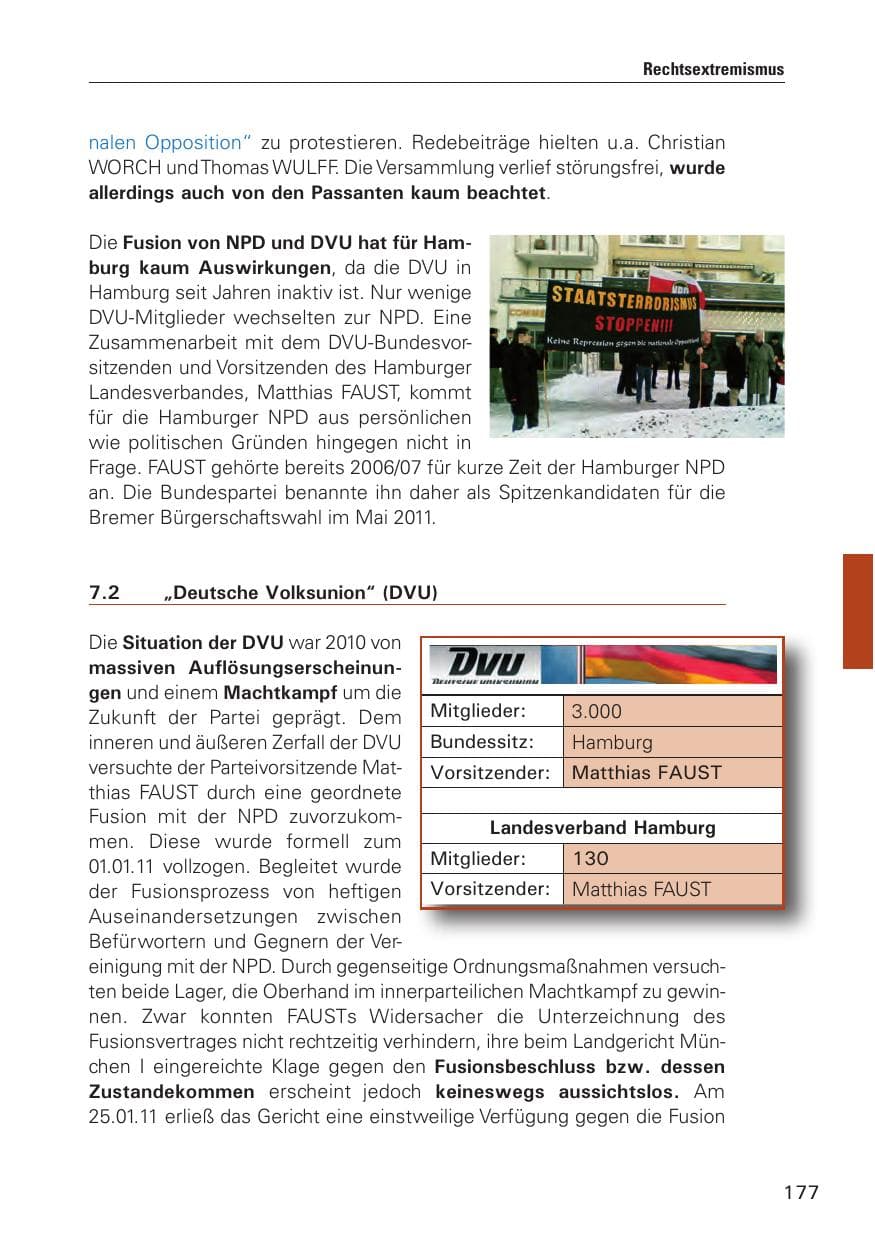 Seite 178 des Verfassungsschutzbericht 2010 Hamburg