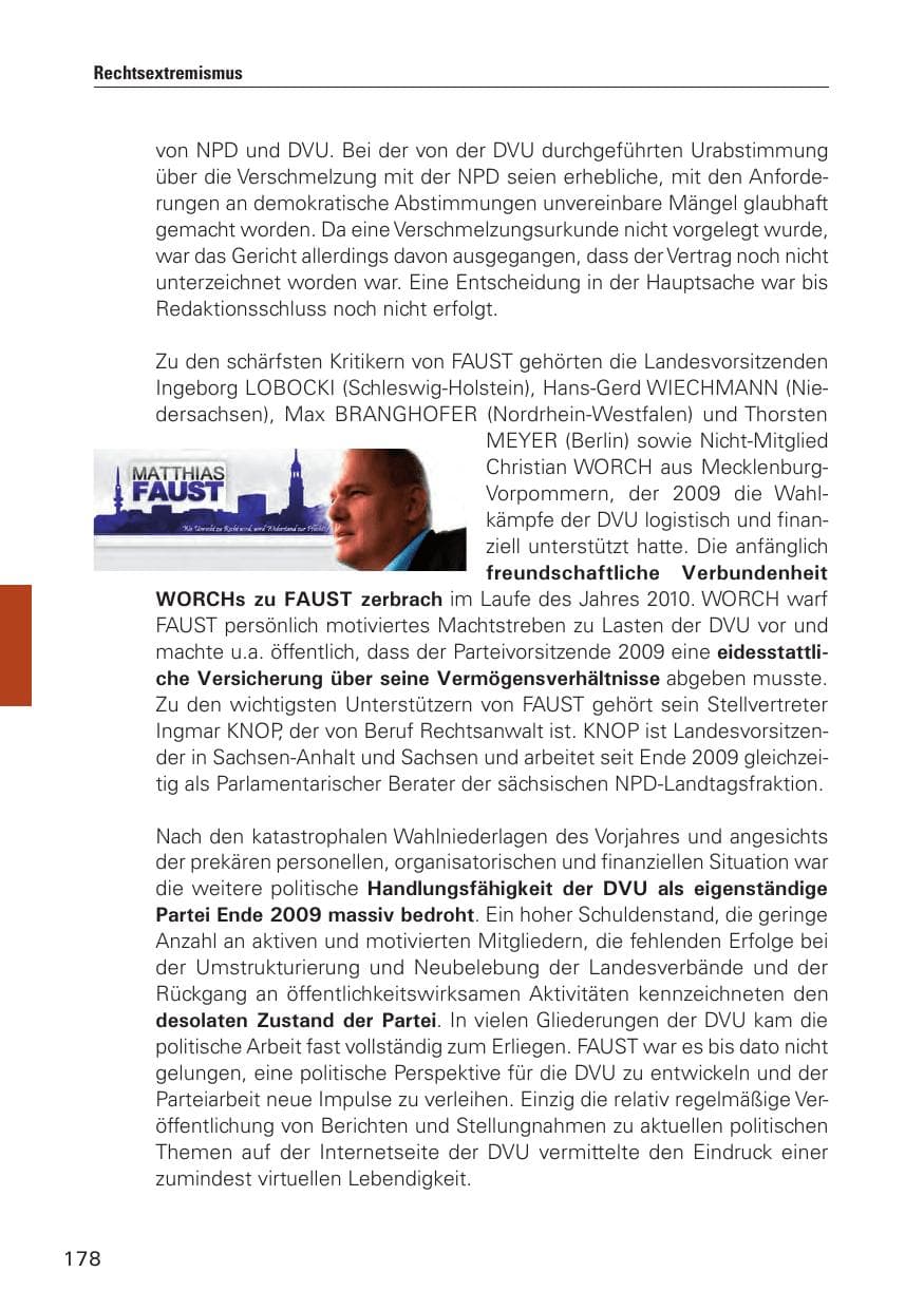 Seite 179 des Verfassungsschutzbericht 2010 Hamburg