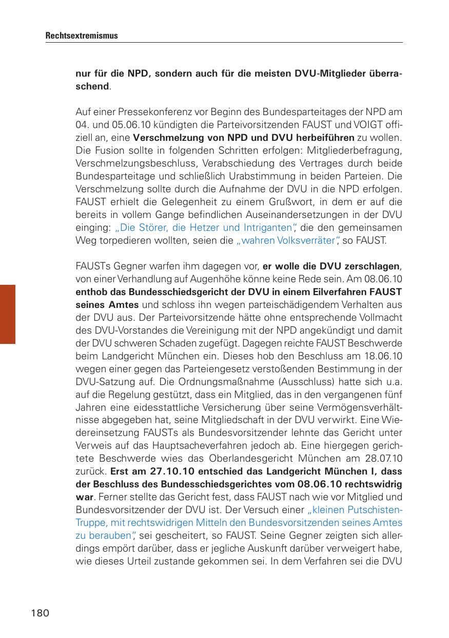 Seite 181 des Verfassungsschutzbericht 2010 Hamburg