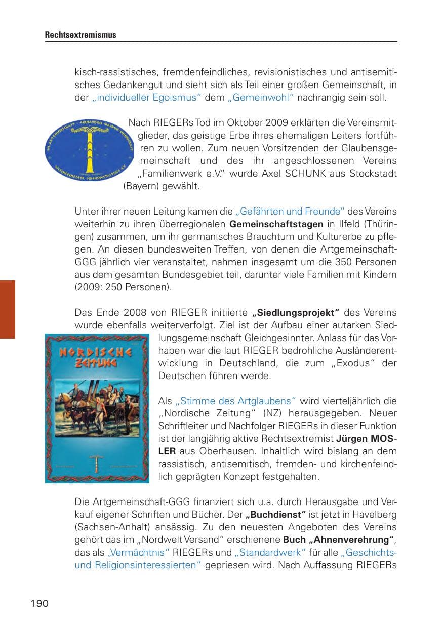 Seite 191 des Verfassungsschutzbericht 2010 Hamburg
