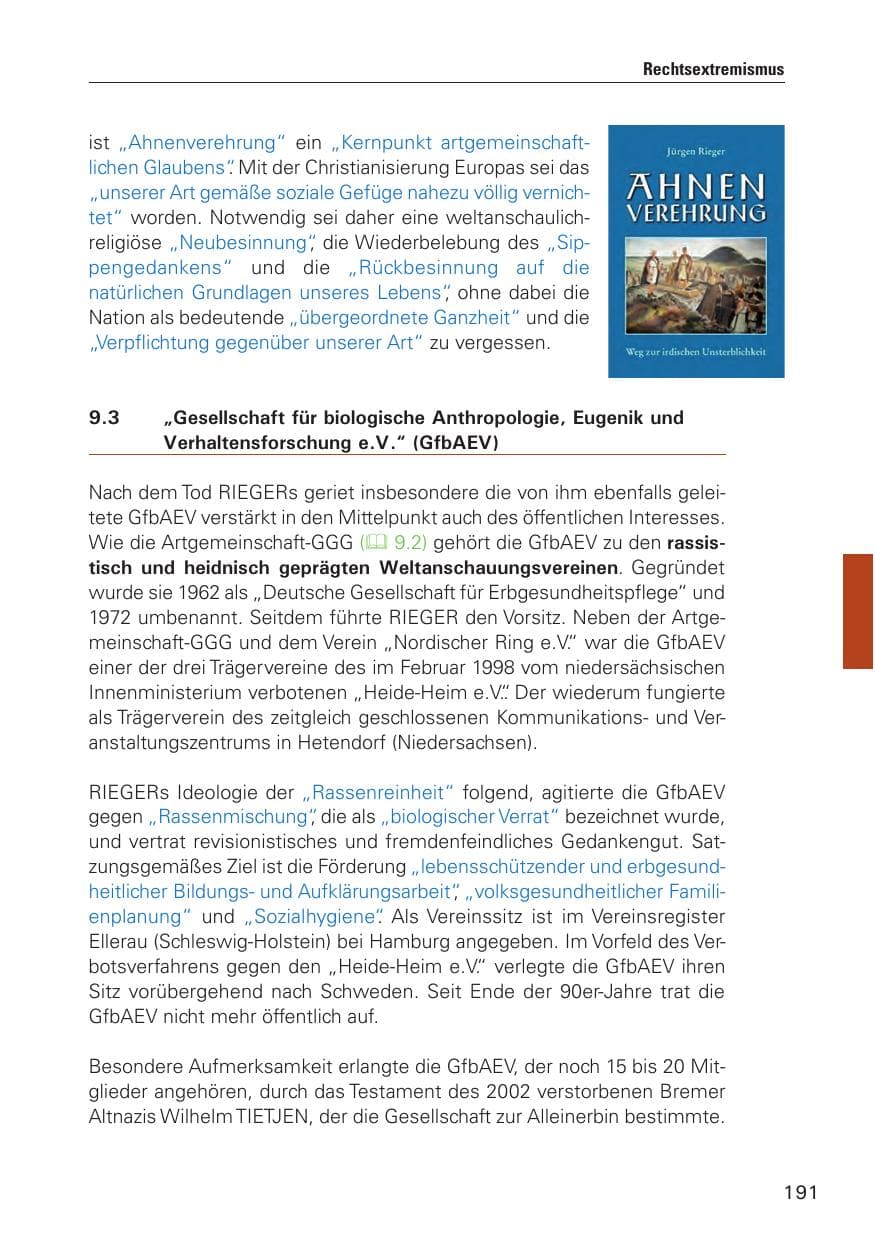 Seite 192 des Verfassungsschutzbericht 2010 Hamburg