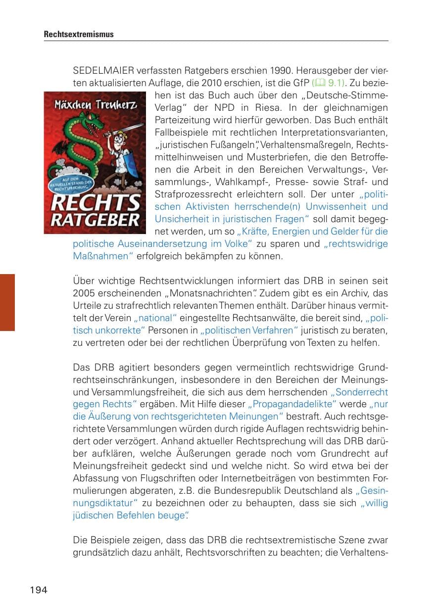 Seite 195 des Verfassungsschutzbericht 2010 Hamburg