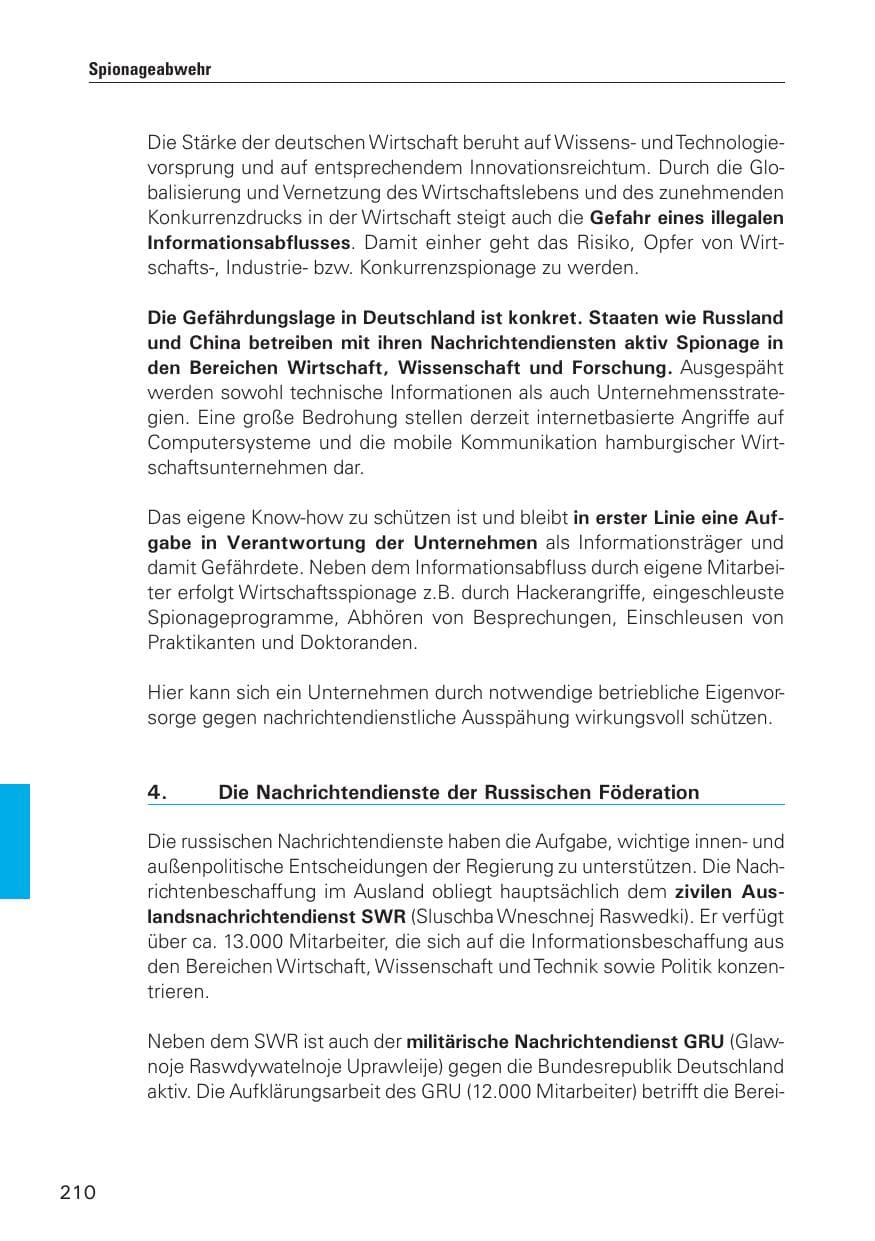 Seite 211 des Verfassungsschutzbericht 2010 Hamburg