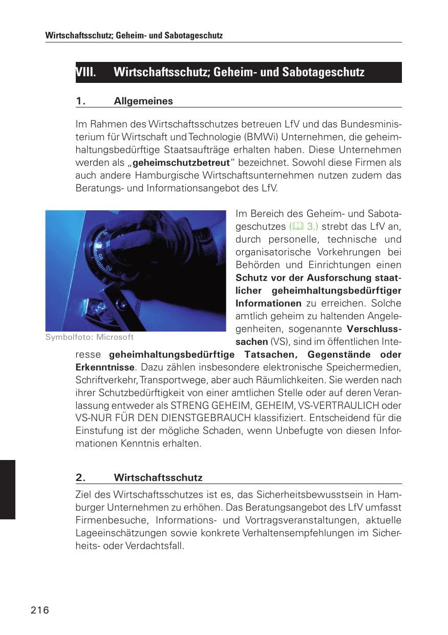 Seite 217 des Verfassungsschutzbericht 2010 Hamburg