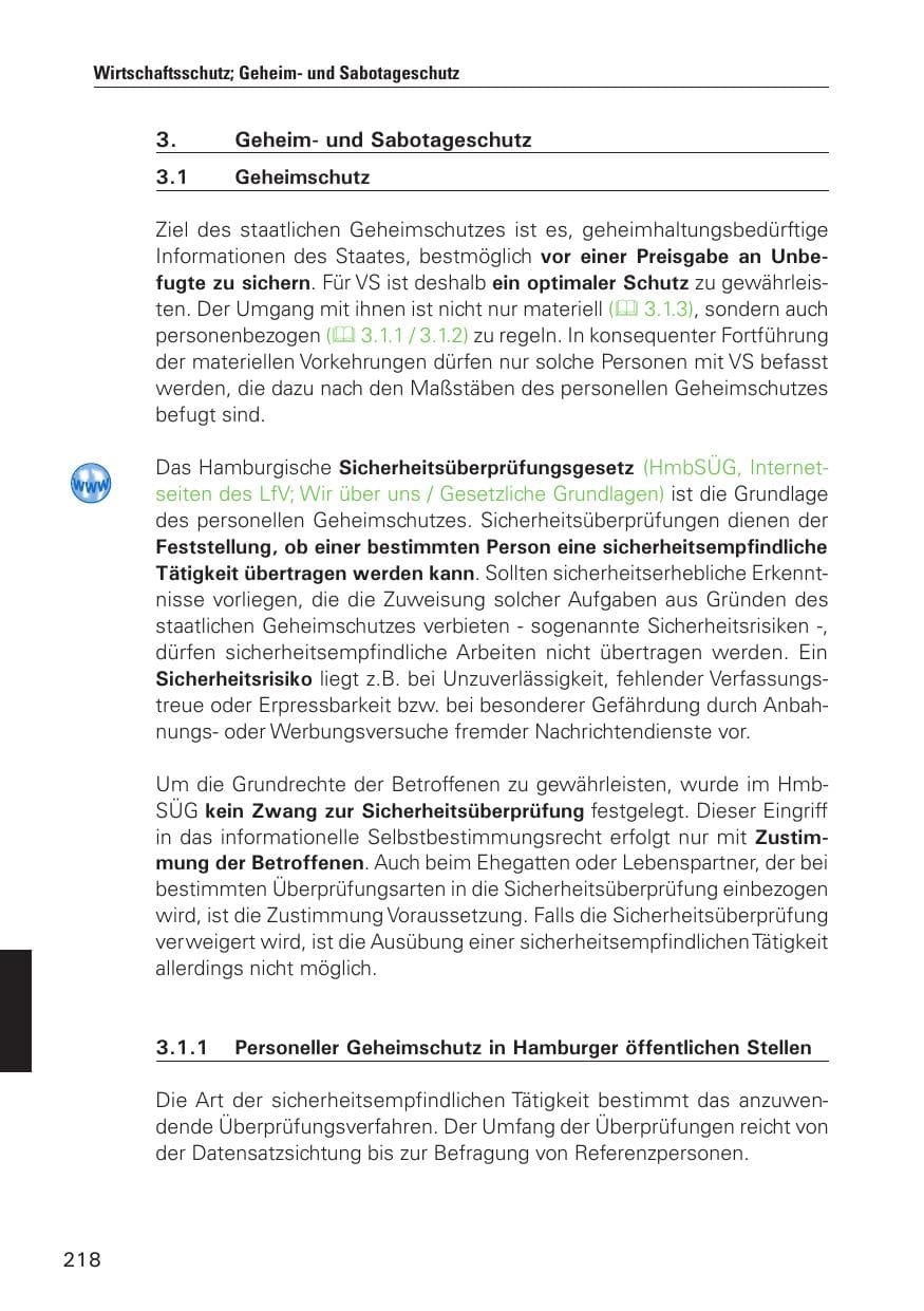 Seite 219 des Verfassungsschutzbericht 2010 Hamburg