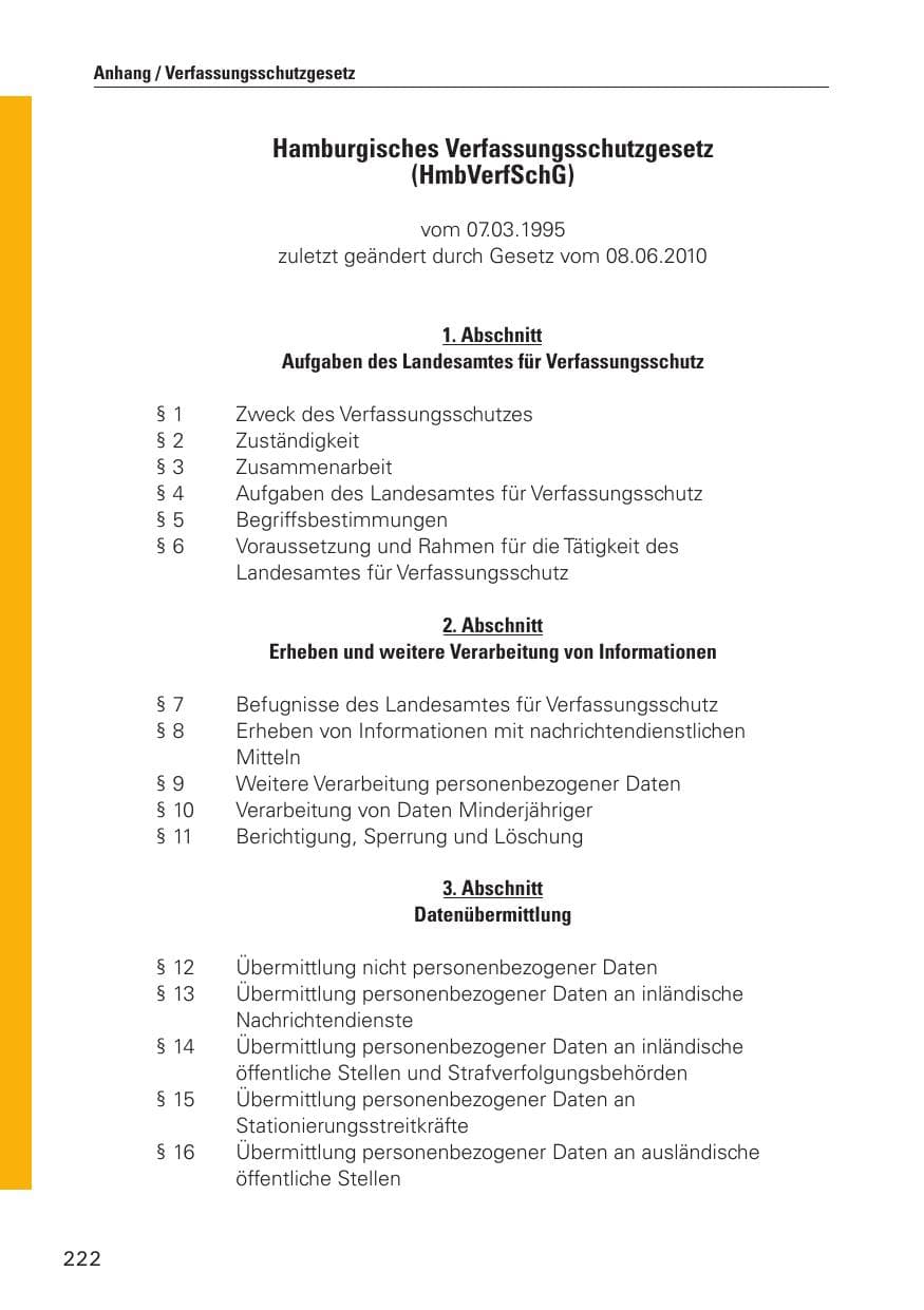 Seite 223 des Verfassungsschutzbericht 2010 Hamburg