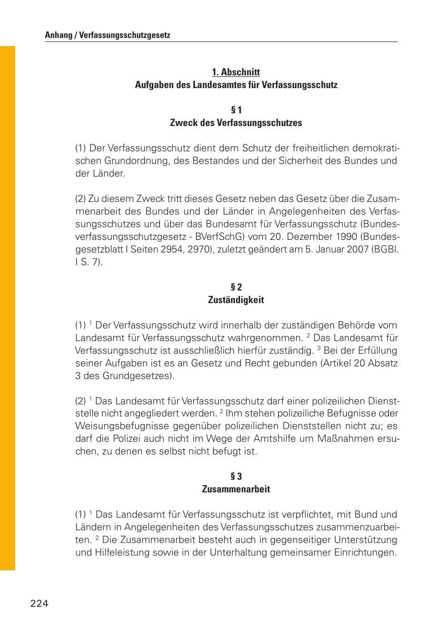 Seite 225 des Verfassungsschutzbericht 2010 Hamburg