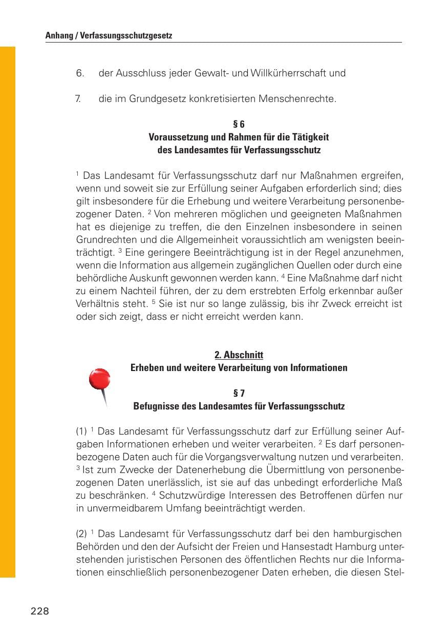 Seite 229 des Verfassungsschutzbericht 2010 Hamburg