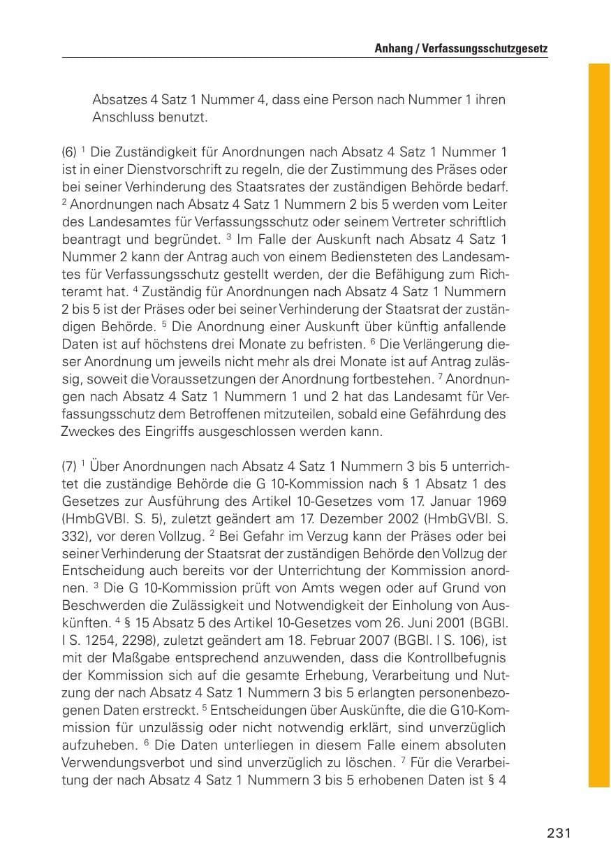 Seite 232 des Verfassungsschutzbericht 2010 Hamburg
