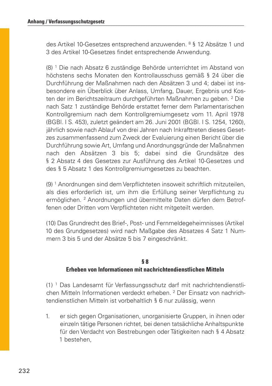 Seite 233 des Verfassungsschutzbericht 2010 Hamburg