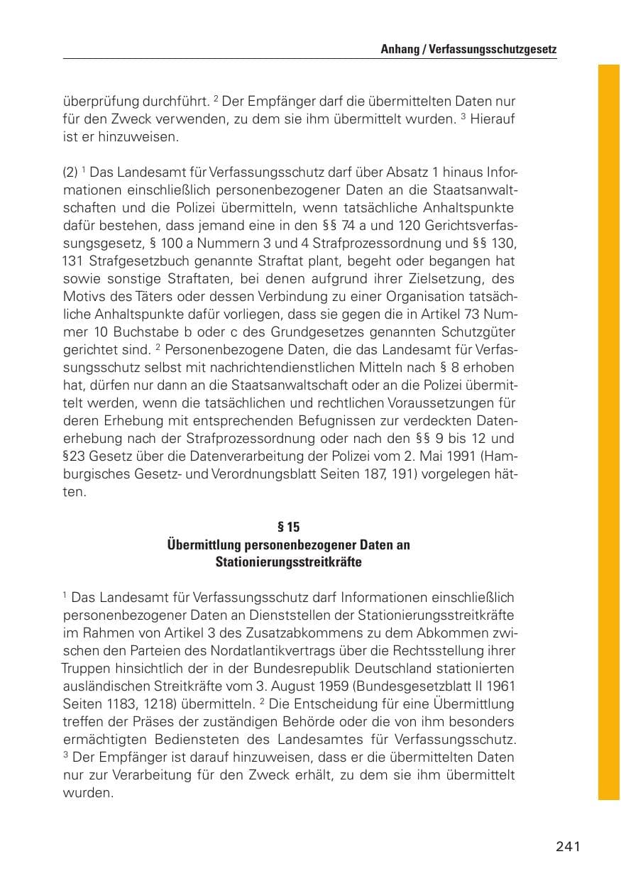 Seite 242 des Verfassungsschutzbericht 2010 Hamburg