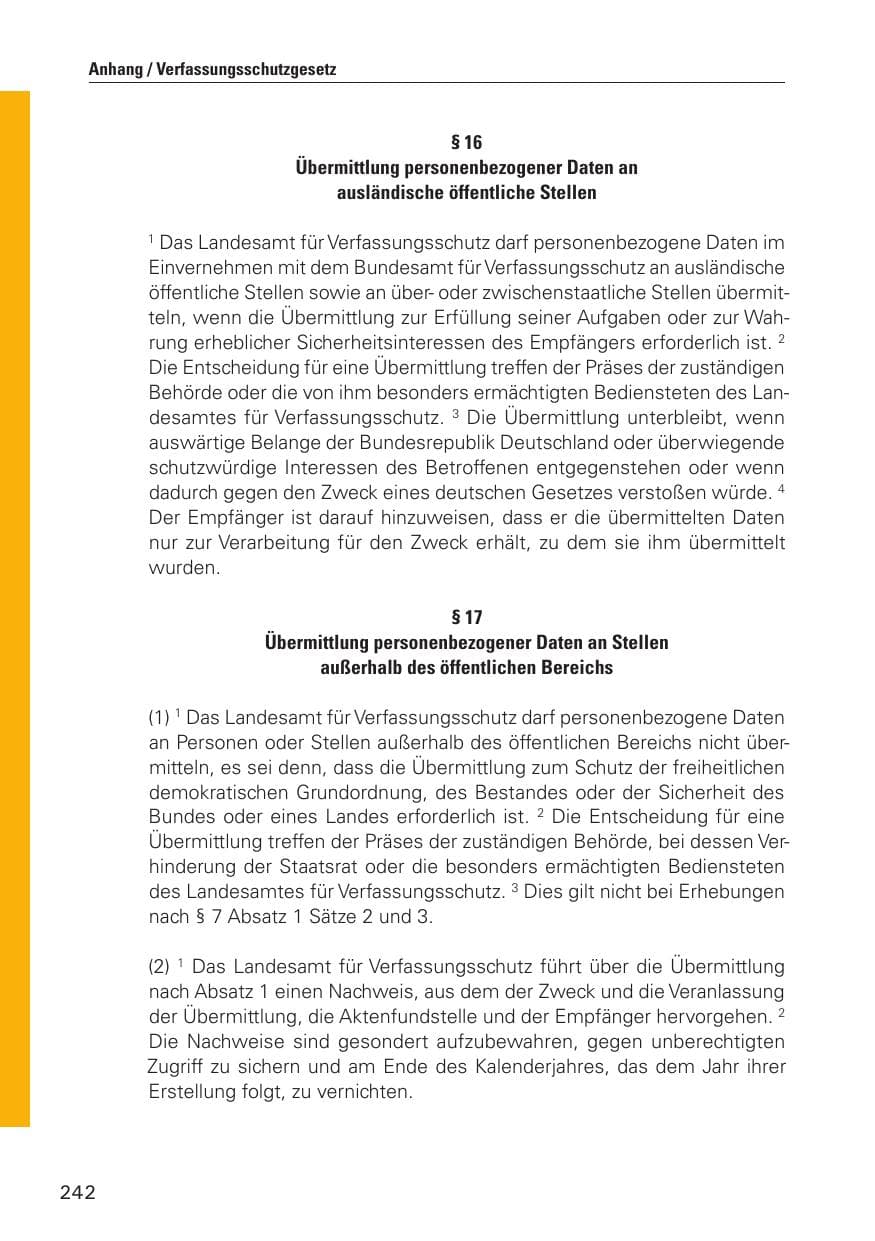 Seite 243 des Verfassungsschutzbericht 2010 Hamburg