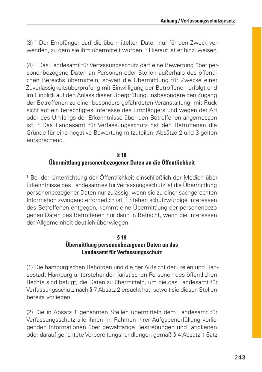 Seite 244 des Verfassungsschutzbericht 2010 Hamburg
