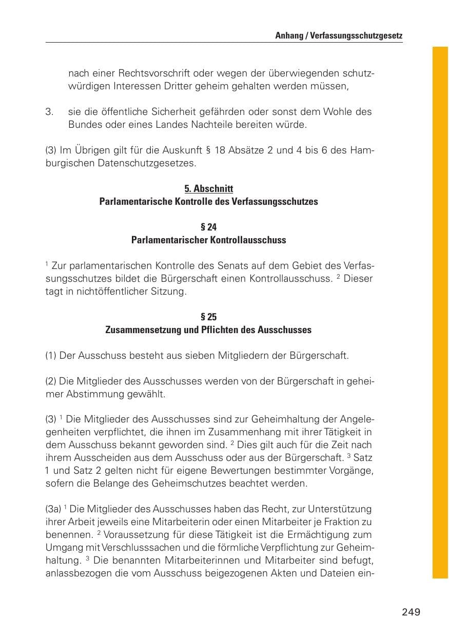 Seite 250 des Verfassungsschutzbericht 2010 Hamburg