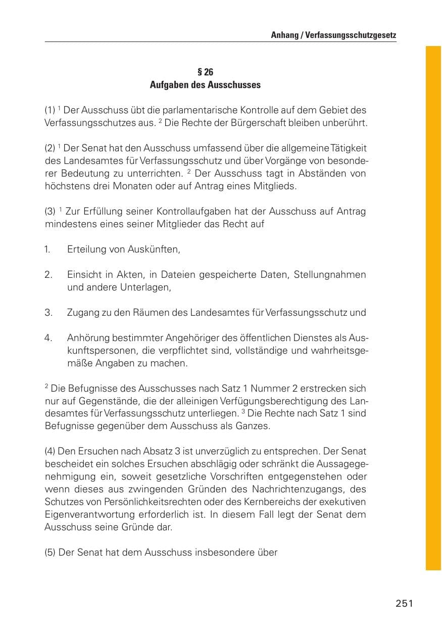 Seite 252 des Verfassungsschutzbericht 2010 Hamburg