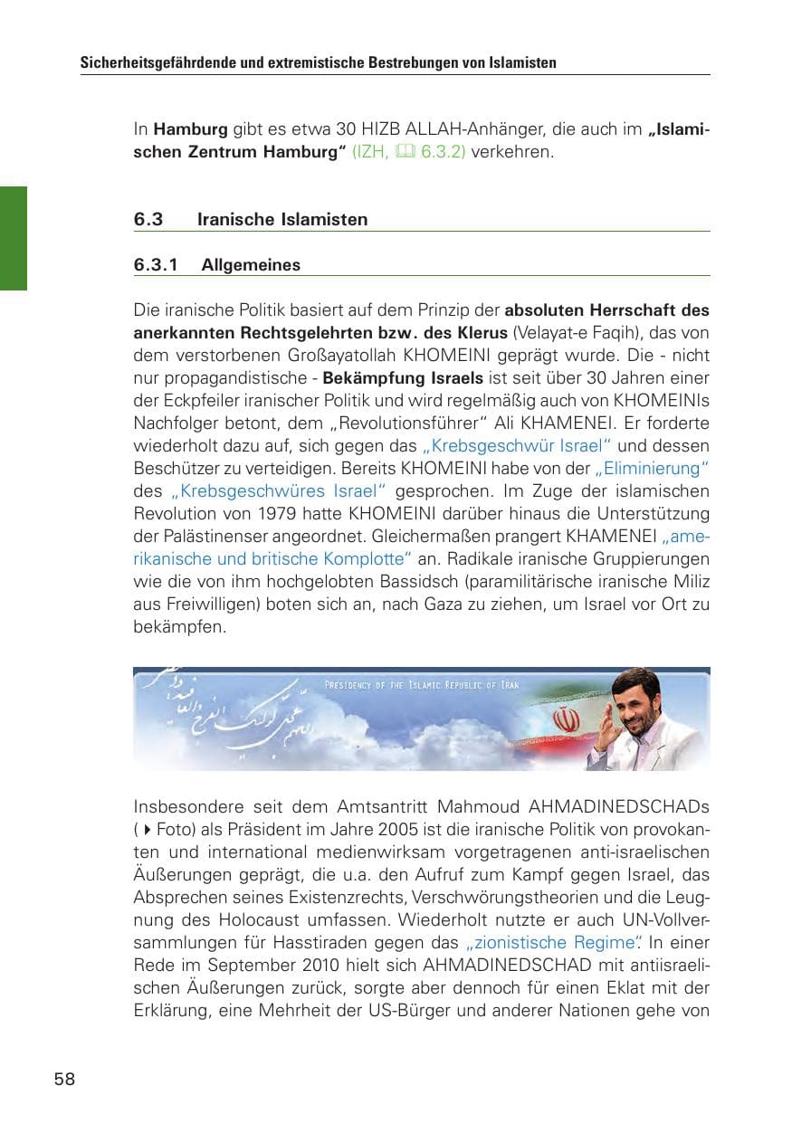 Seite 59 des Verfassungsschutzbericht 2010 Hamburg