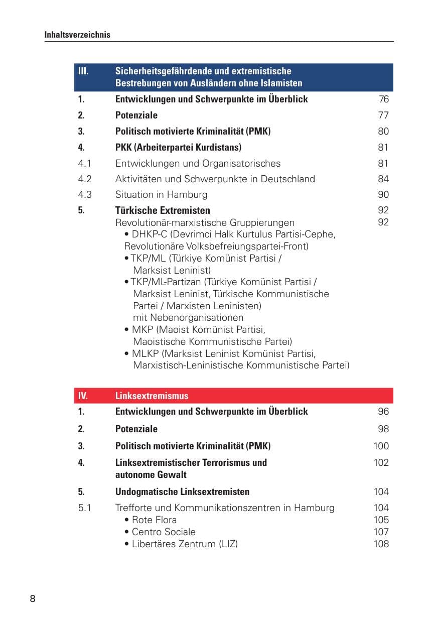Seite 9 des Verfassungsschutzbericht 2010 Hamburg