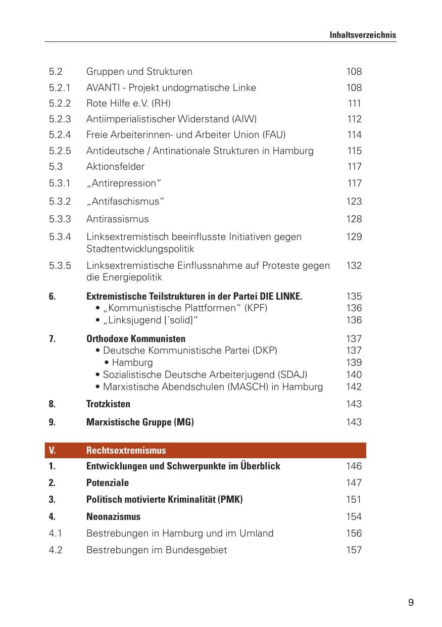 Seite 10 des Verfassungsschutzbericht 2010 Hamburg