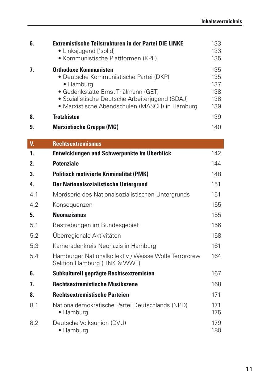 Seite 12 des Verfassungsschutzbericht 2011 Hamburg