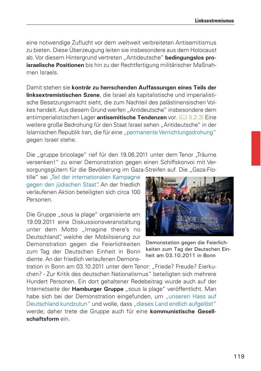 Seite 120 des Verfassungsschutzbericht 2011 Hamburg