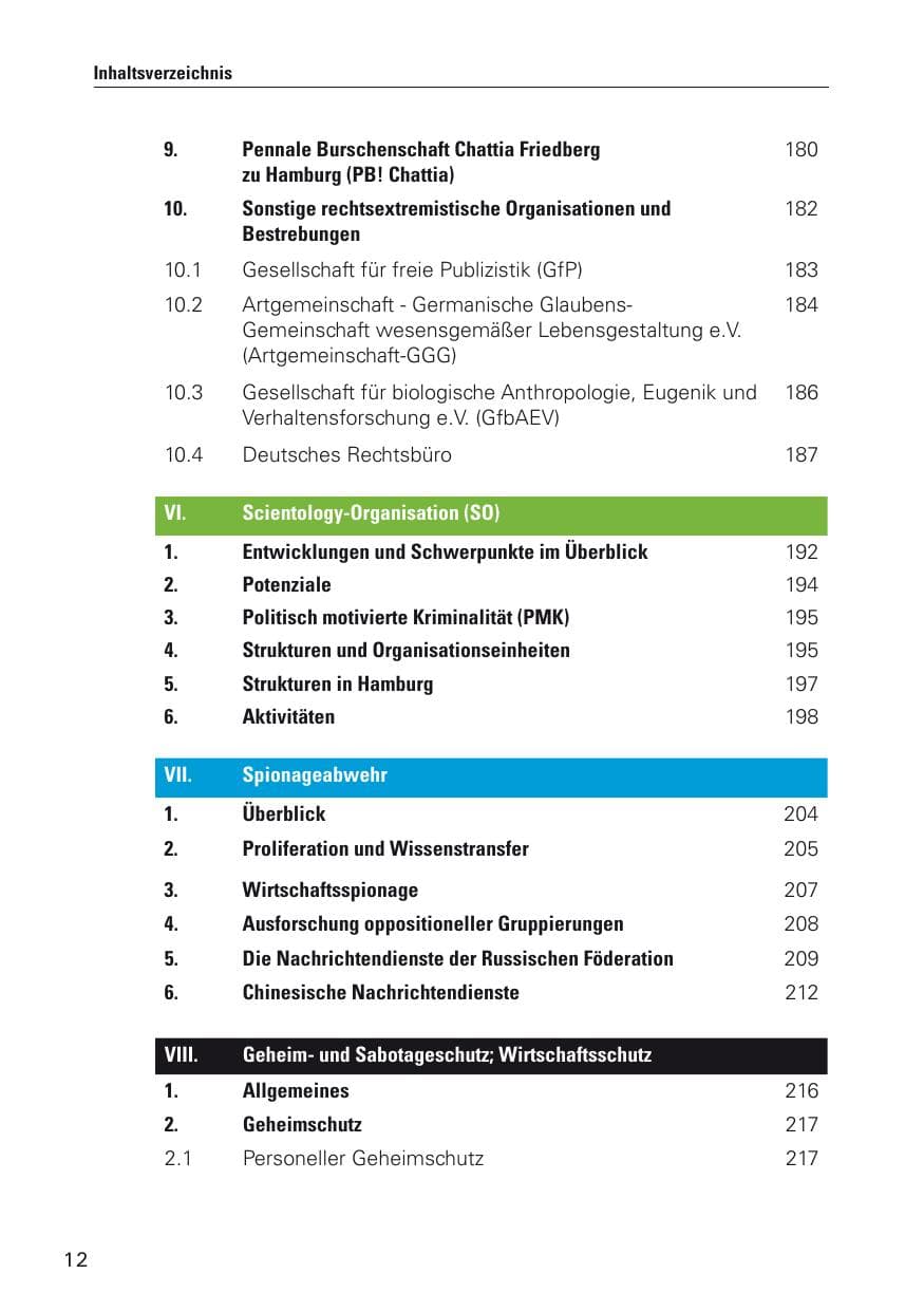 Seite 13 des Verfassungsschutzbericht 2011 Hamburg